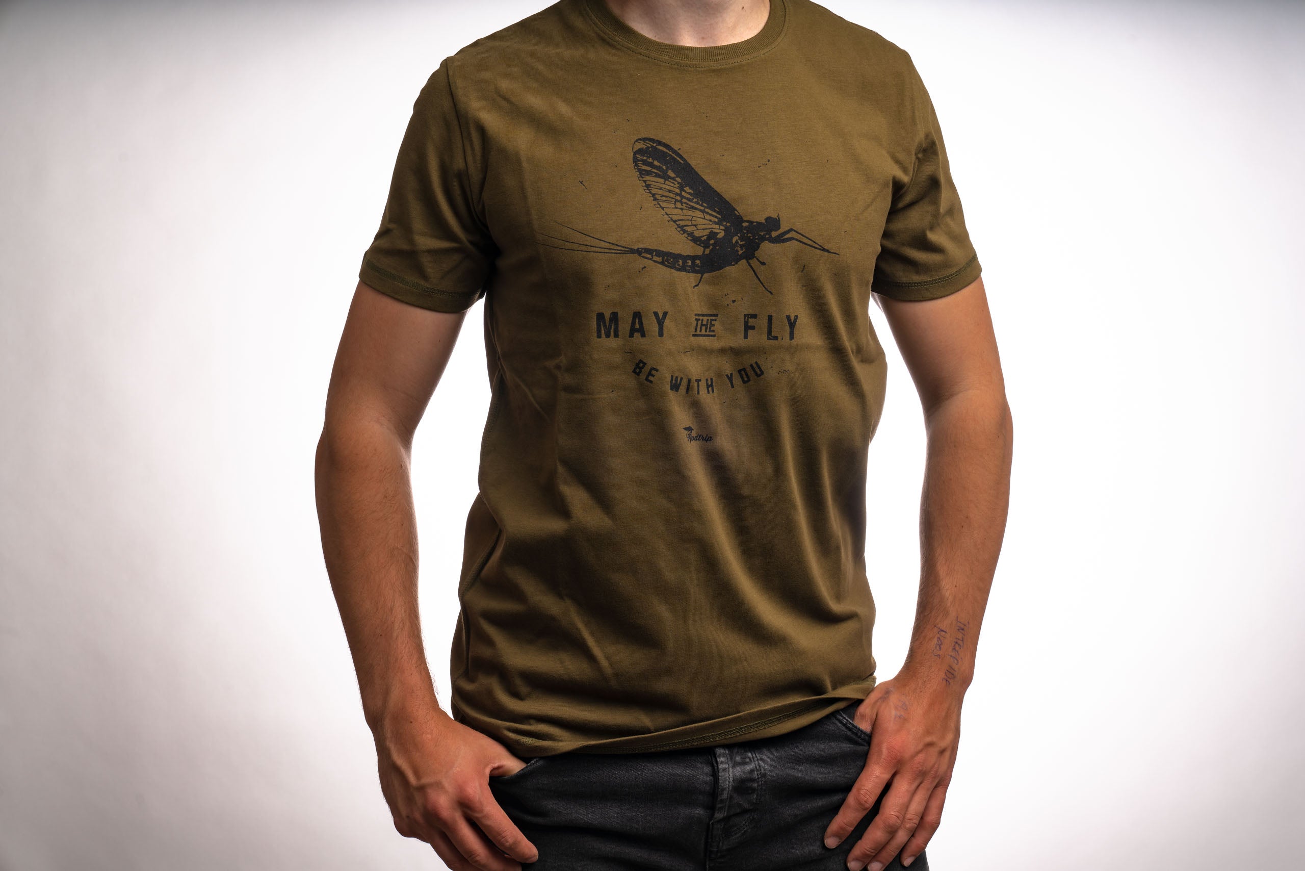 T-shirt May The Fly Be With You kaki