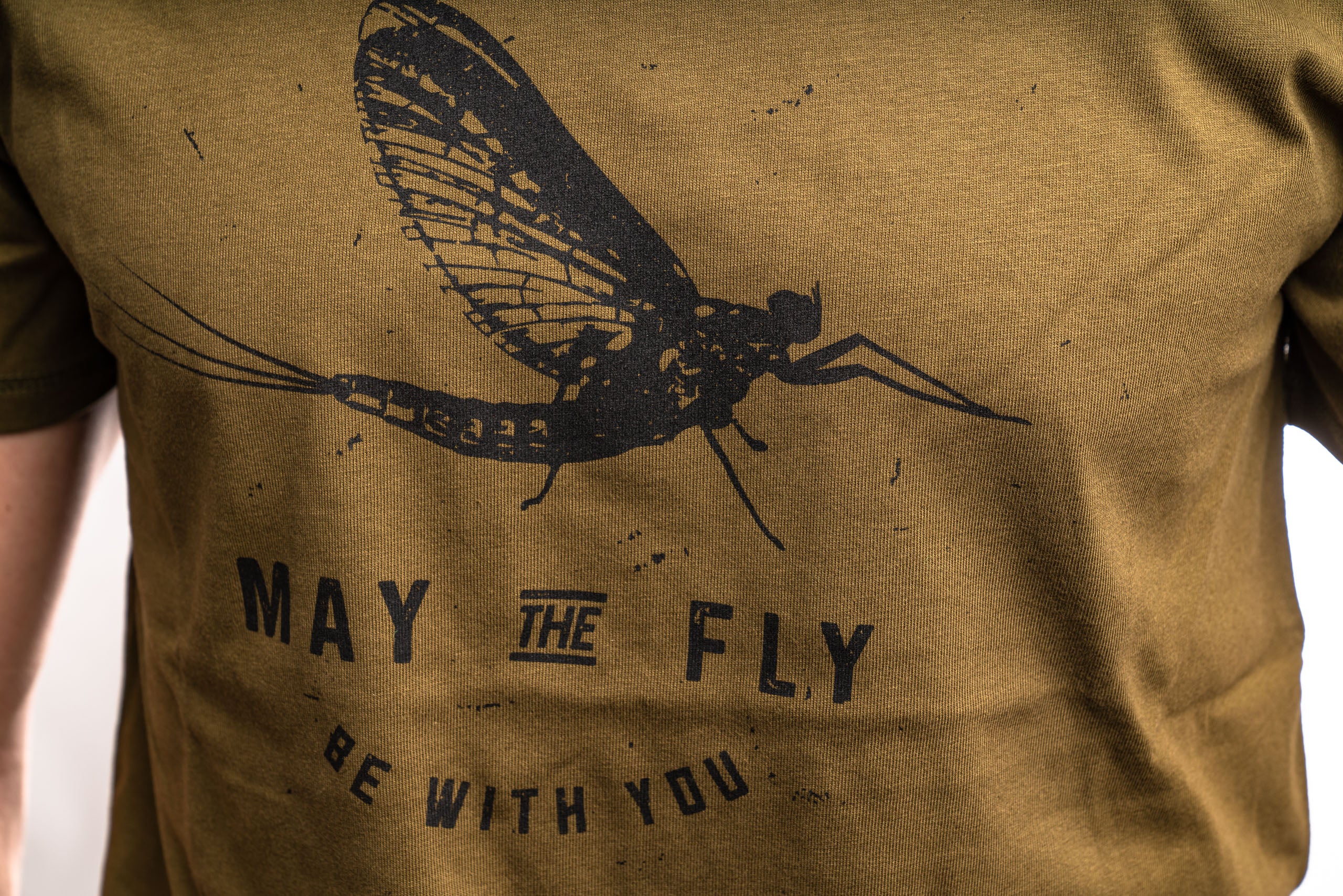 T-shirt May The Fly Be With You kaki